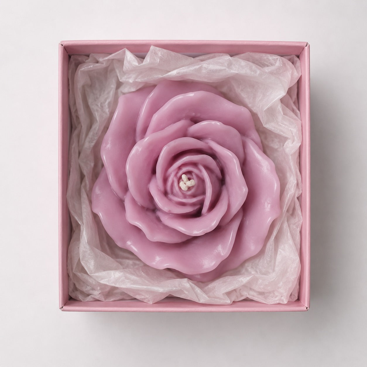Personalized Rose Candle Gift for Her | Luxury Soy Flower Candle | Aesthetic Room Decor Accent | Unique Wedding Favors | Anniversary