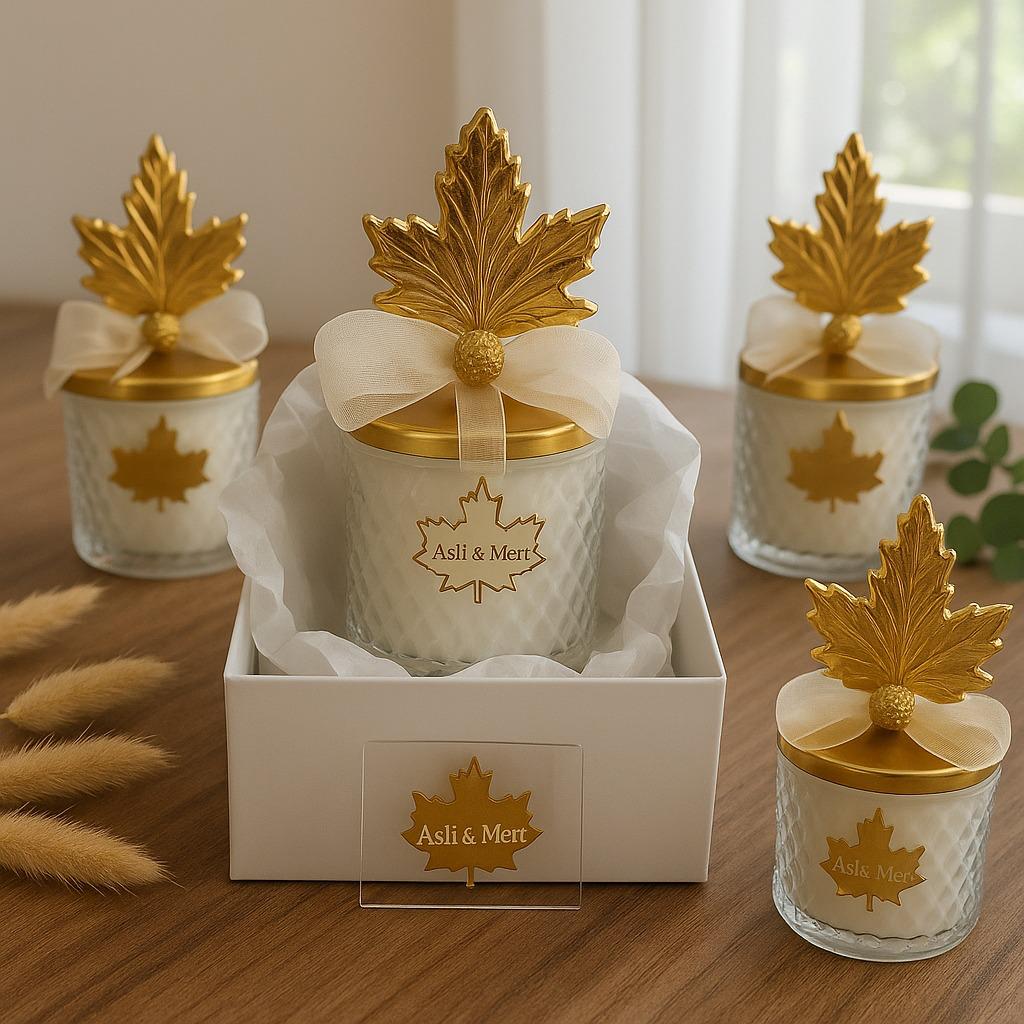 Urun-4 Luxury Mini Candle Favors for Wedding: Personalized Engagement Party Candle Favors Description