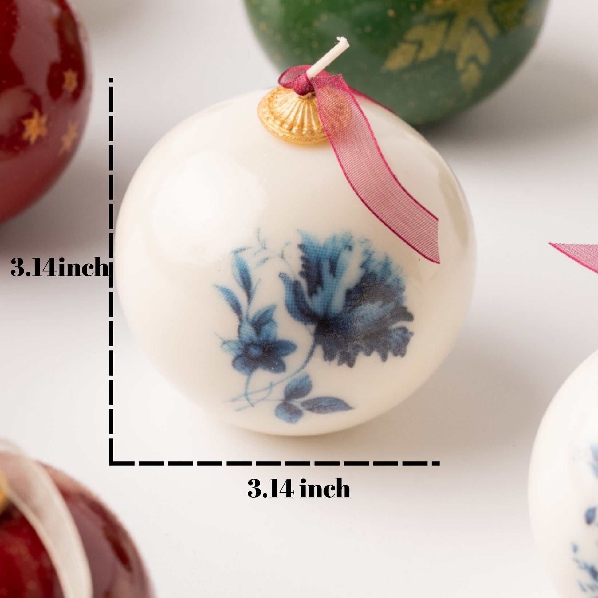 urun-13 Ornament Candle Favors: Christmas Ball Soy Wax Candle Party & Event Favors