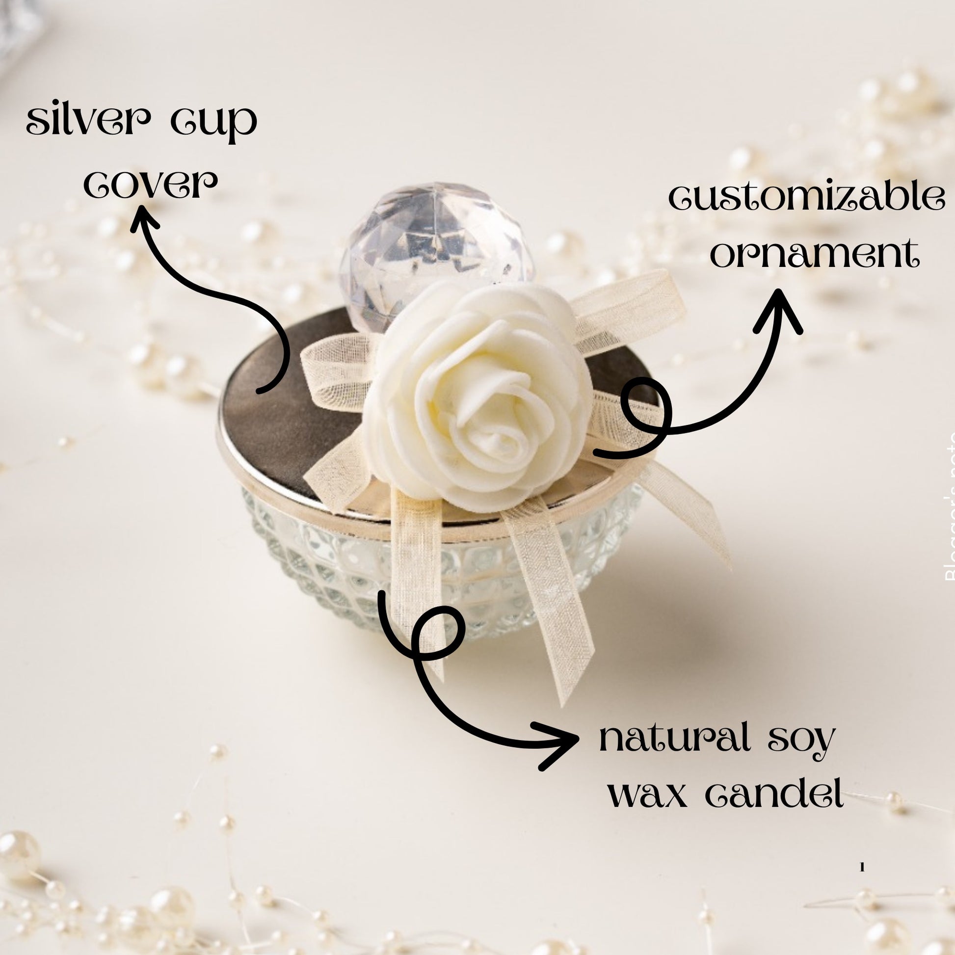 Urun-7 Personalized Natural Soy Wax Bridal Shower Favors for Guests: Mini Candle Wedding Party Favors Description