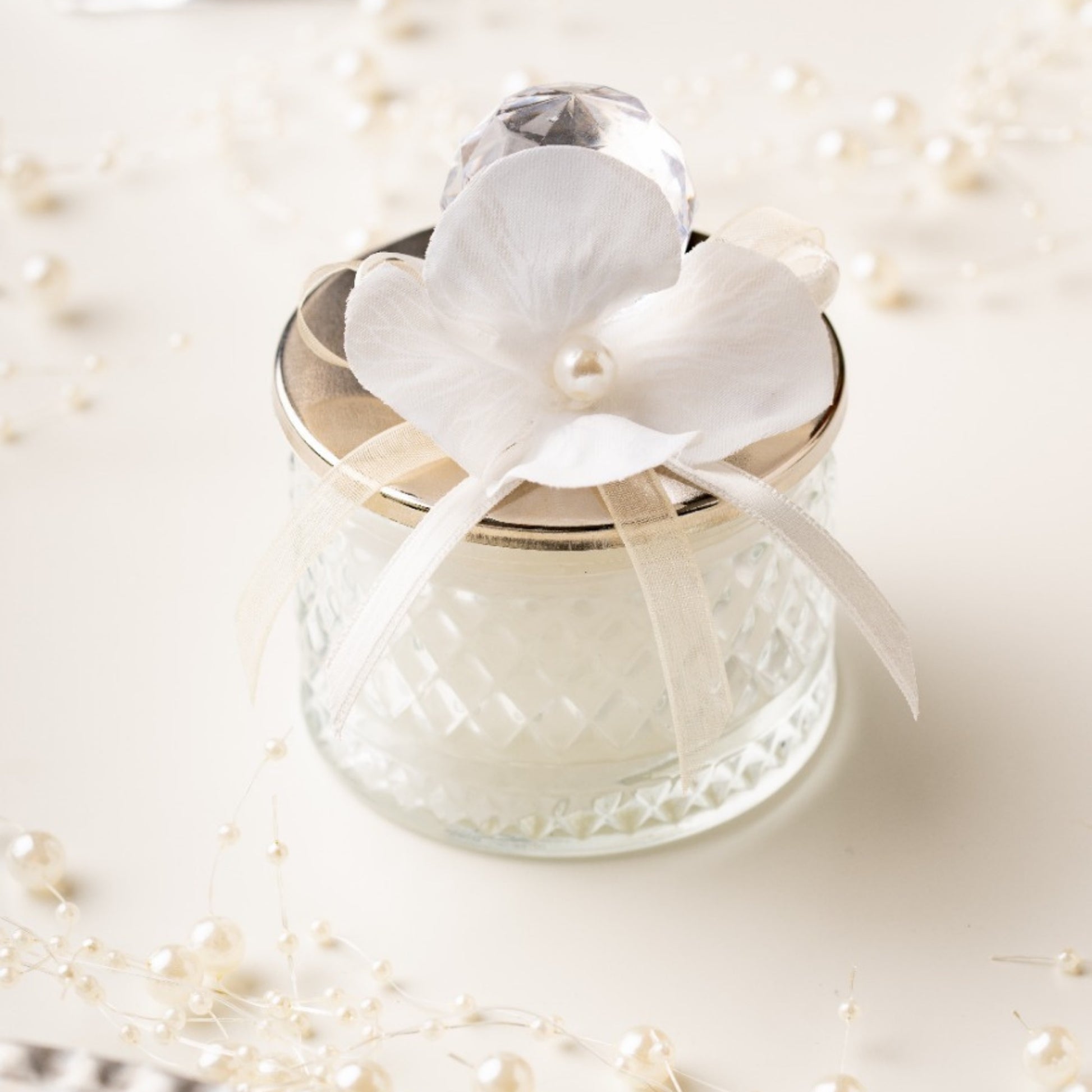 Urun-6 Soy Wax Candle Jar with Elegant Lid: Personalized Candle Wedding Favors Description